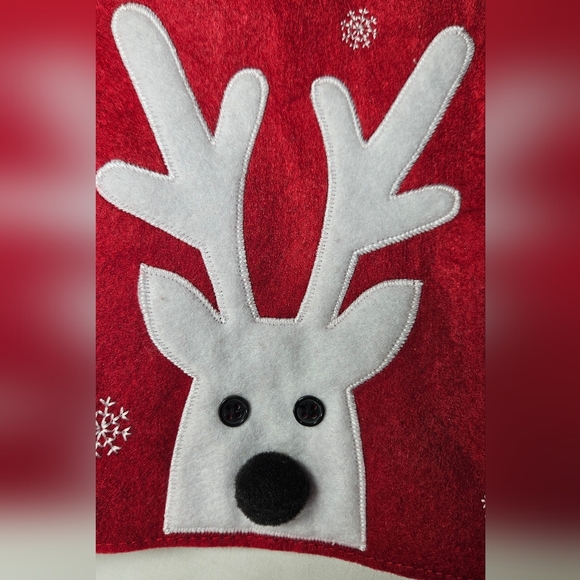NIP Vibrant Red Felt Small Reindeer Tote Bag - Picture 9 of 9